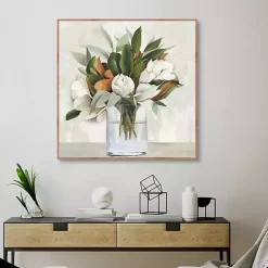 Kirklands Home Canvas Art|Magnolia Bouquet Framed Canvas Art Print