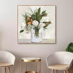 Kirklands Home Canvas Art|Magnolia Bouquet Framed Canvas Art Print