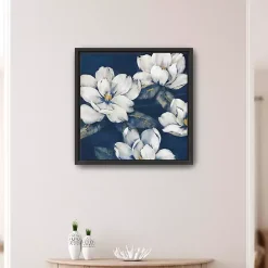 Kirklands Home Framed Art|Magnolias Indigo Framed Giclee Canvas Art Print