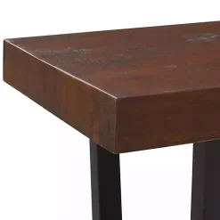 Kirklands Home Dining Chairs|Mahogany Solid Pine Two-Tone Dining Bench Brown