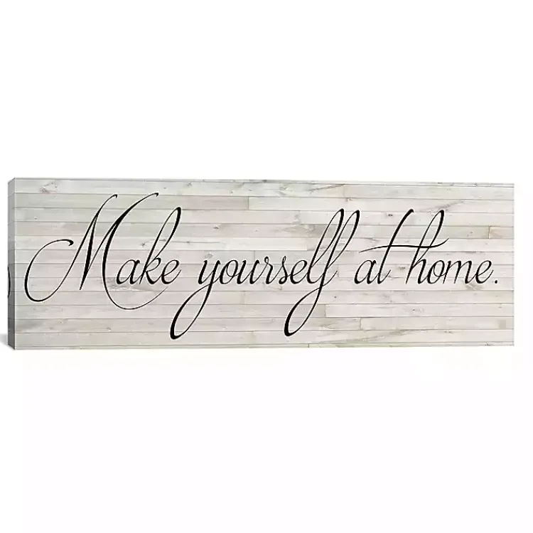 Kirklands Home Wall Quotes & Signs|Make Yourself at Home Canvas Art Print White