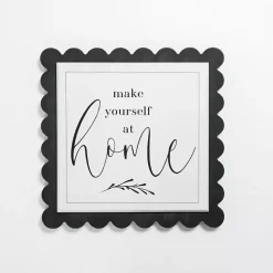 Kirklands Home Wall Quotes & Signs|Make Yourself at Home Scalloped Wall Plaque