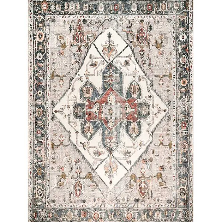 Kirklands Home Area Rugs|Mali Traditional Medallion Washable Area Rug, 5x8