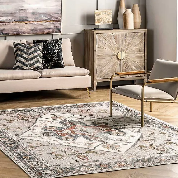 Kirklands Home Area Rugs|Mali Traditional Medallion Washable Area Rug, 5x8