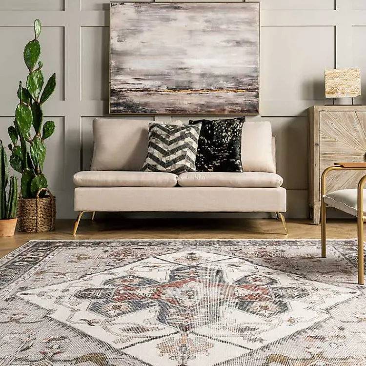 Kirklands Home Area Rugs|Mali Traditional Medallion Washable Area Rug, 5x8