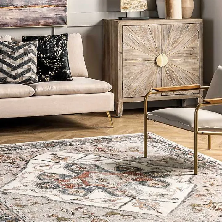 Kirklands Home Area Rugs|Mali Traditional Medallion Washable Area Rug, 5x8