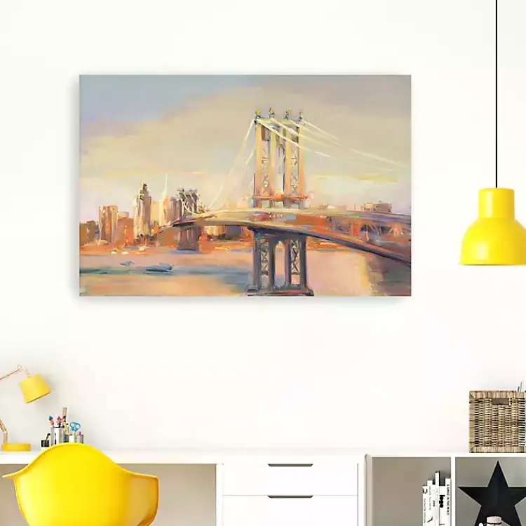 Kirklands Home Canvas Art|Manhattan Sunrise Canvas Art Print, 60x40 in.