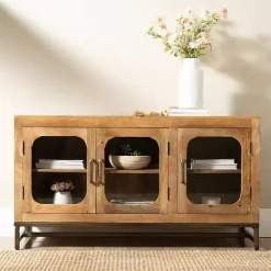 Kirklands Home Tv Stands & Media Consoles|Manu Mango Wood Media Cabinet Brown