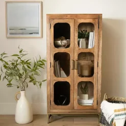 Kirklands Home Cabinets & Sideboards|Manu Natural Mango Wood Cabinet