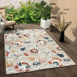 Kirklands Home Outdoor Rugs|Mara Floral Blossom Indoor/Outdoor Area Rug, 7x9