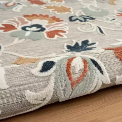 Kirklands Home Outdoor Rugs|Mara Floral Blossom Indoor/Outdoor Area Rug, 7x9