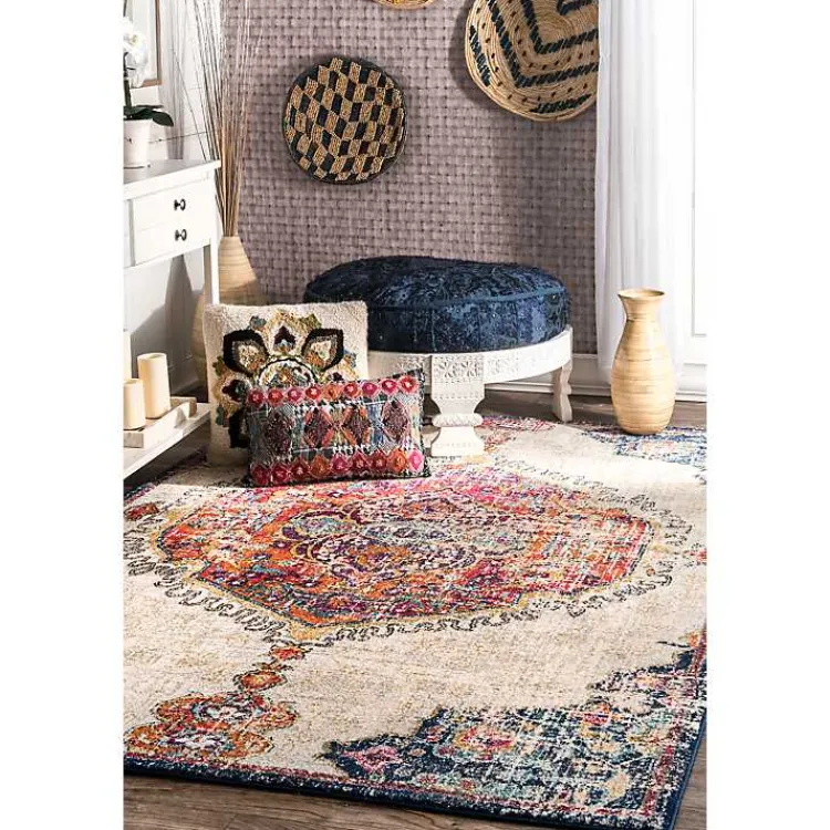 Kirklands Home Area Rugs|Mara Vintage Medallion Area Rug, 5x8 Multi