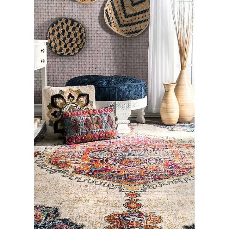 Kirklands Home Area Rugs|Mara Vintage Medallion Area Rug, 5x8 Multi