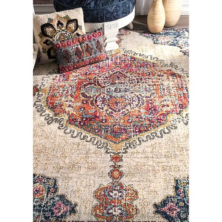 Kirklands Home Area Rugs|Mara Vintage Medallion Area Rug, 5x8 Multi