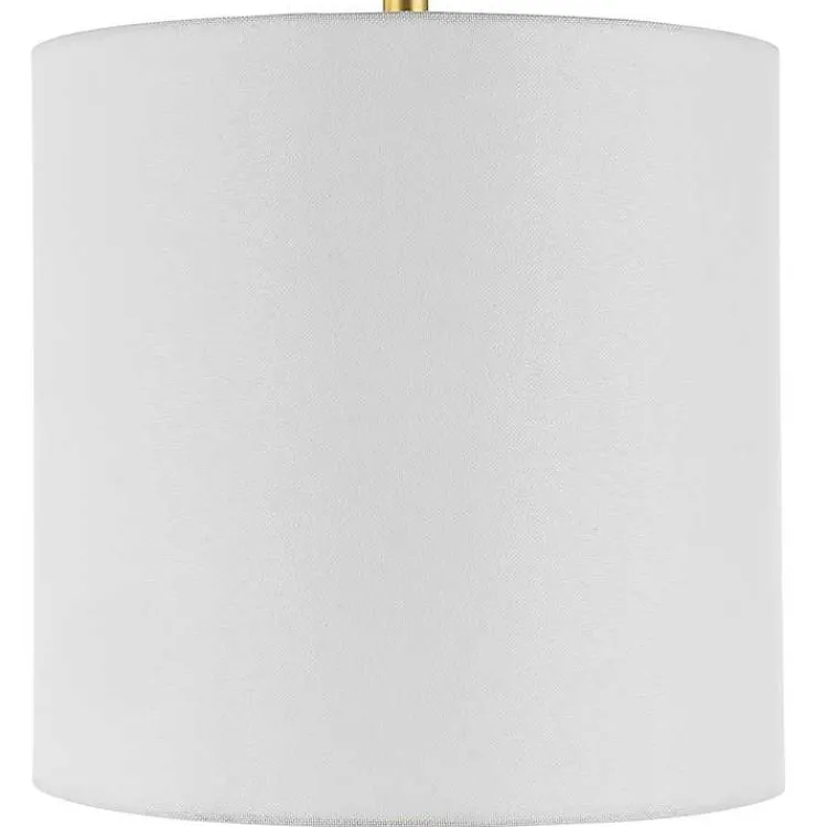 Kirklands Home Buffet Lamps|Marble and Gold Turret Buffet Lamp White