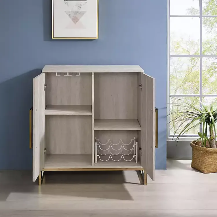 Kirklands Home Cabinets & Sideboards|Marble Finish Gold Handle Storage Cabinet