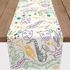 Hot Mardi Gras Party Table Runner, 72 in. Mardi Gras Decorations