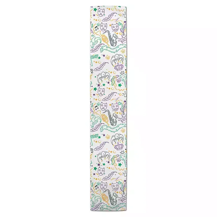 Hot Mardi Gras Party Table Runner, 72 in. Mardi Gras Decorations