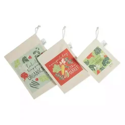 Kirklands Home Kitchen Accessories|Market Veggies Produce Bags, Set of 3