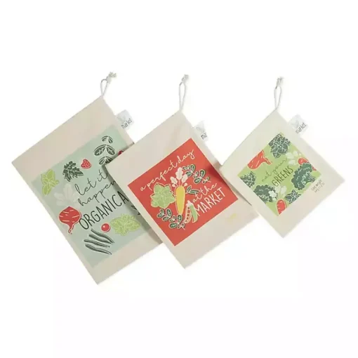 Kirklands Home Kitchen Accessories|Market Veggies Produce Bags, Set of 3