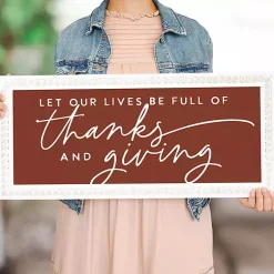 Outlet Maroon Thanks and Giving Framed Plaque Fall
