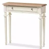 Kirklands Home Console Tables|Marquetterie Whitewashed Oak Top Console Table