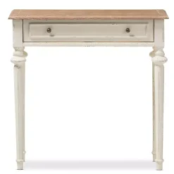 Kirklands Home Console Tables|Marquetterie Whitewashed Oak Top Console Table