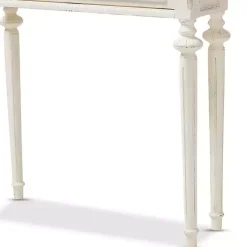 Kirklands Home Console Tables|Marquetterie Whitewashed Oak Top Console Table
