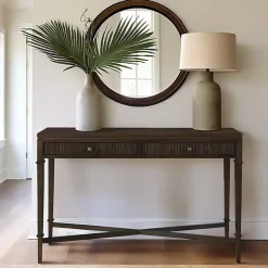 Kirklands Home Console Tables|Martha Stewart Console Table Brown
