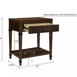 Kirklands Home Nightstands|Martha Stewart Dark Wood Nightstand Brown