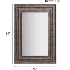 Kirklands Home Decorative Mirrors|Martha Stewart Naomi Wall Mirror Gray