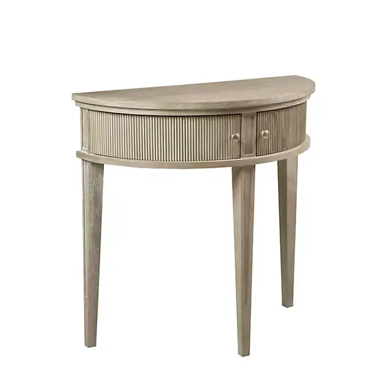 Kirklands Home Console Tables|Martha Stewart Half Moon Console Table Tan