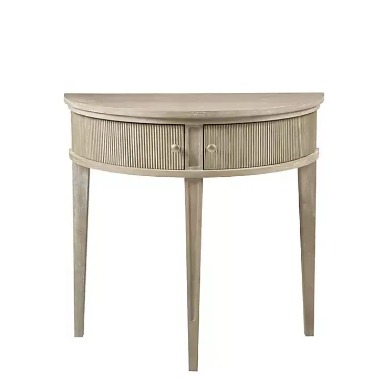 Kirklands Home Console Tables|Martha Stewart Half Moon Console Table Tan