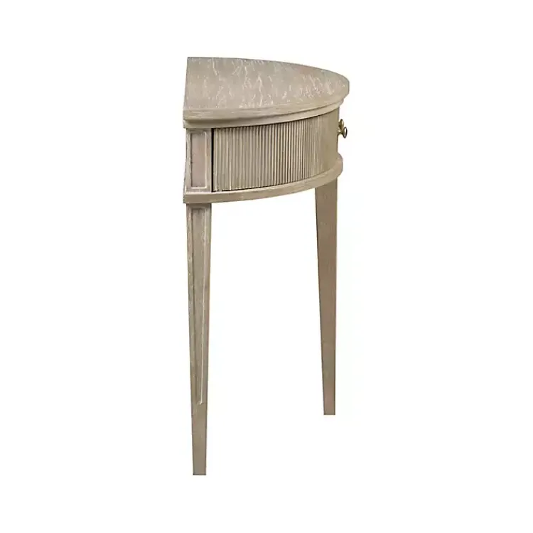 Kirklands Home Console Tables|Martha Stewart Half Moon Console Table Tan