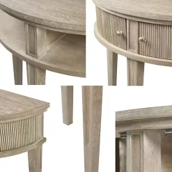 Kirklands Home Console Tables|Martha Stewart Half Moon Console Table Tan