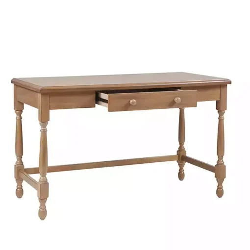Kirklands Home Office Furniture|Martha Stewart Natural Wood Turned Legs Desk