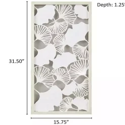 Kirklands Home Wall Plaques|Martha Stewart Rice Paper Ginkgo Leaf Wall Plaque White