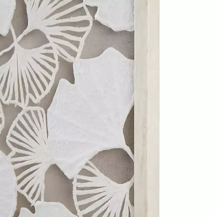 Kirklands Home Wall Plaques|Martha Stewart Rice Paper Ginkgo Leaf Wall Plaque White