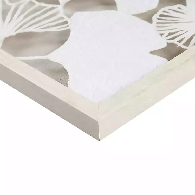 Kirklands Home Wall Plaques|Martha Stewart Rice Paper Ginkgo Leaf Wall Plaque White