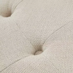 Kirklands Home Benches & Ottomans|Martha Stewart Round Cream Ottoman with Shelf Ivory