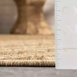 Kirklands Home Area Rugs|Marti Banded Lines Outdoor Rug, 5x8 Tan