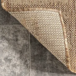 Kirklands Home Outdoor Rugs|Marti Banded Lines Outdoor Rug, 8x10 Tan