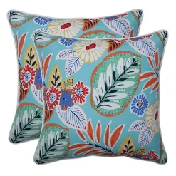 Kirklands Home Outdoor Cushions & Pillows|Mary Floral Outdoor Throw Pillows, Set of 2 Multi