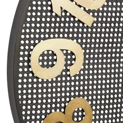 Kirklands Home Clocks|Matte Black Iron Wall Clock, 32 in.