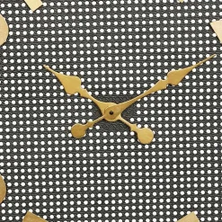 Kirklands Home Clocks|Matte Black Iron Wall Clock, 32 in.