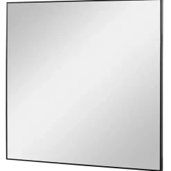 Kirklands Home Decorative Mirrors|Matte Metal Square Framed Mirror Black