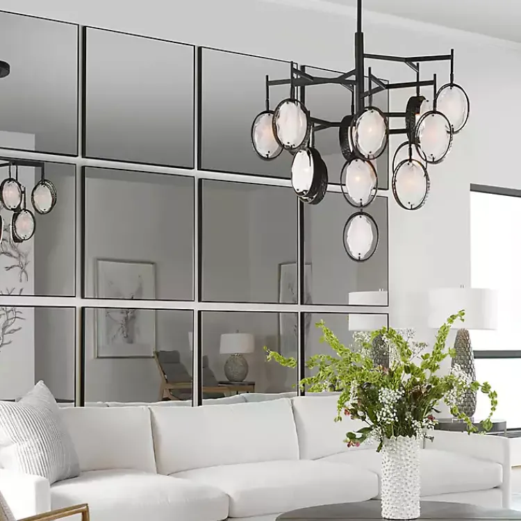 Kirklands Home Decorative Mirrors|Matte Metal Square Framed Mirror Black