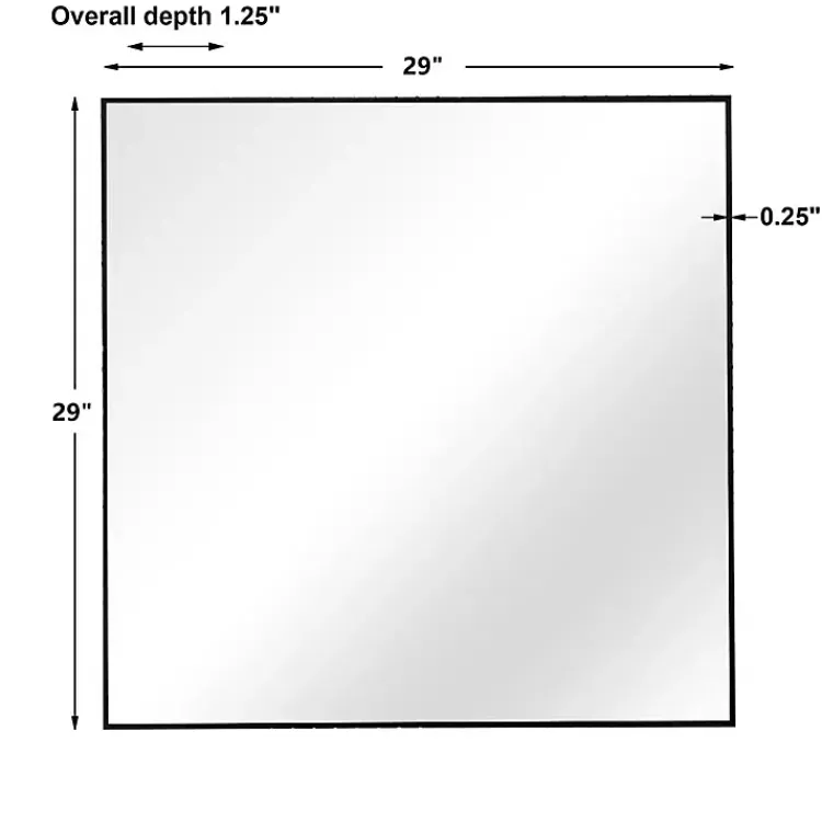 Kirklands Home Decorative Mirrors|Matte Metal Square Framed Mirror Black