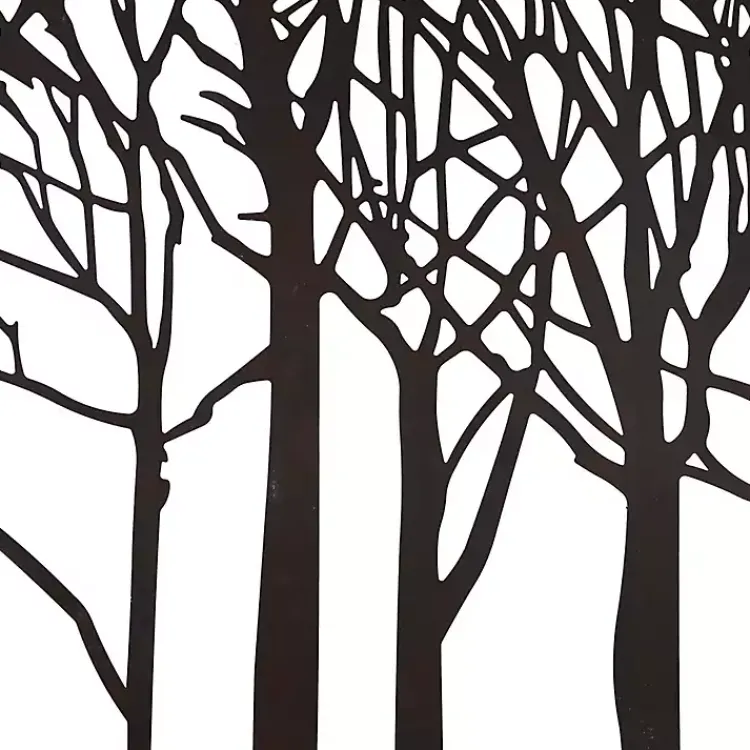 Kirklands Home Wall Plaques|Matte Metal Tree Frame Wall Plaque Black