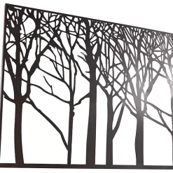 Kirklands Home Wall Plaques|Matte Metal Tree Frame Wall Plaque Black